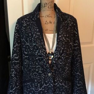 Navy Two Tone Blazer